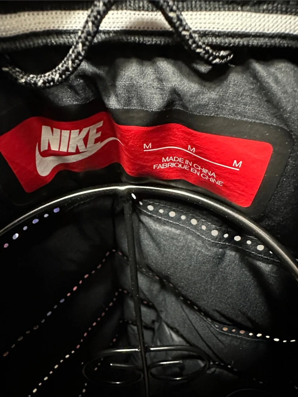 Nike Black Mixed-Media Puffer Jacket